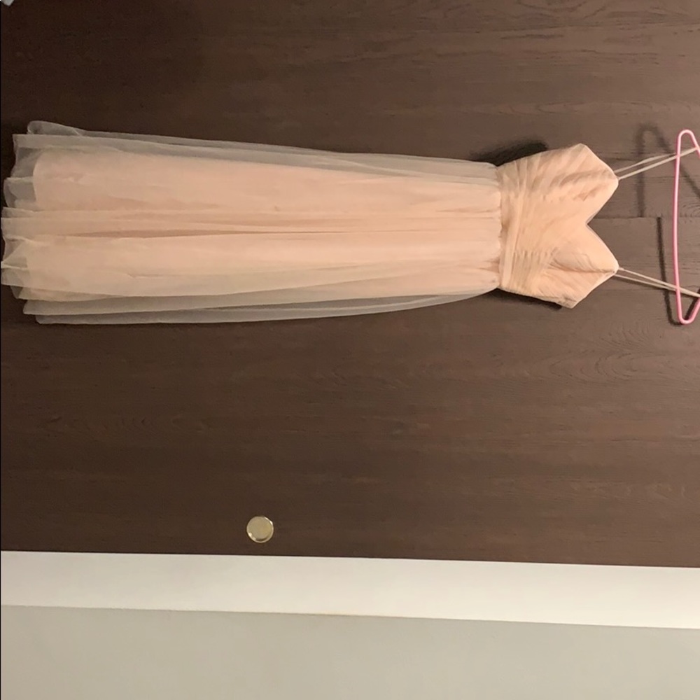 Light pink (almost blush) bridesmaid or prom dress